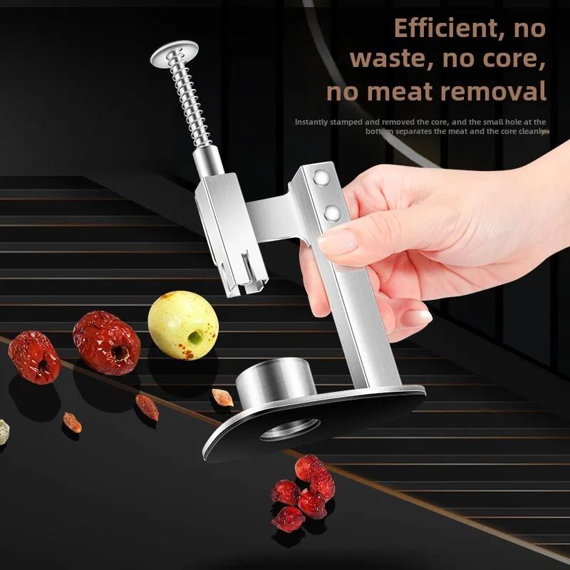 Stainless Steel Red Dates Corer Manual Jujube Pitter Cherry Olive Fruit Core Remover Seed Push Out Tools Kitchen Accessories