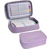 Пенал большой вместимости для карандашей и ручек Triple 72, канцелярские товары, для макияжа, цветной, художественный, для хранения мелочей, для художественного бизнеса, фиолетовый кейс, 3-этажный,