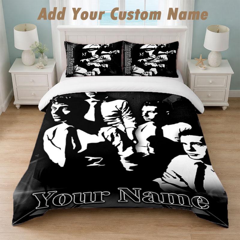 Bedding Set 1 Duvet Cover 2 Pillowcases Arctic Monkeys Print Soft Bed Linen Bedroom Decor