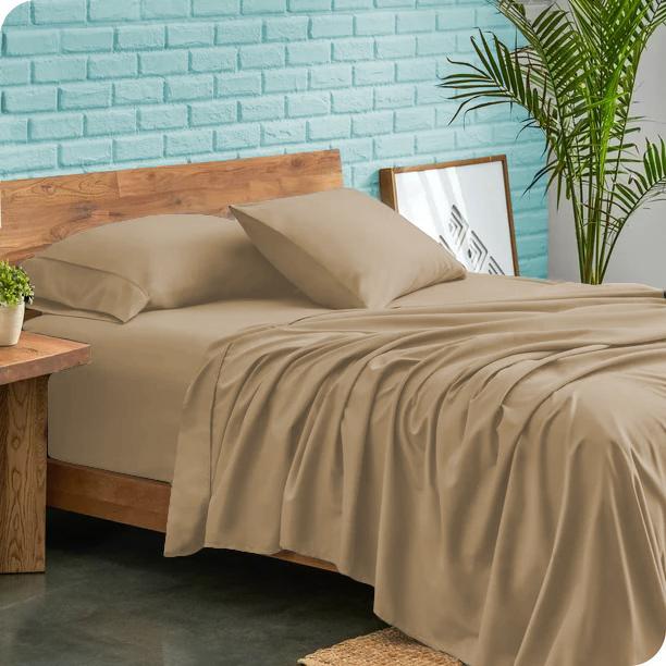 Роскошный комплект простыней из 4 предметов 600TC 100% египетский хлопок с однотонным узором и глубоким карманом 30 см – ультрамягкий, прочный комплект постельного белья с глубоким карманом для всех размеров