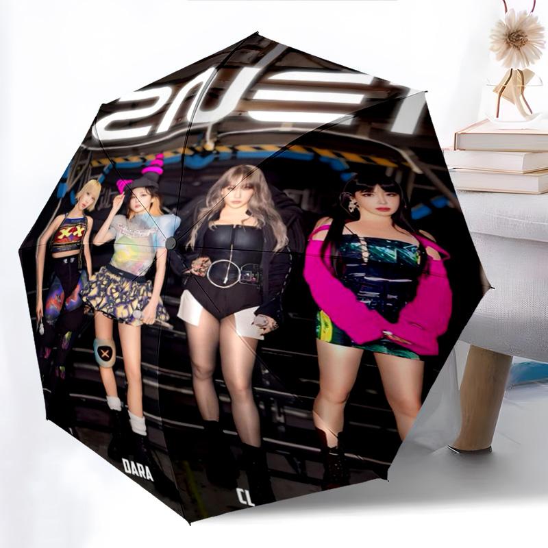 2NE1 Forever: Icons Music Style Folding umbrella Portable Suitable for all seasons light outdoor Umbrella