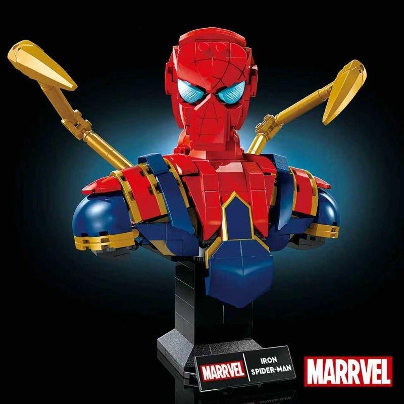 Строительные блоки, совместимые с Lego 76326, Супергерой Marvel Человек-Паук, Модель бюста, Набор, Подарок