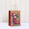 Kraft Paper Gift Bags With Cartoon Print Christmas Party Kids Candy Treats Handheld Carrier
