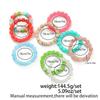 4Pcs Multicolor Round Bangles Marbling Cuff Bracelet Set Vintage Beads Bracelet Set  Jewelry