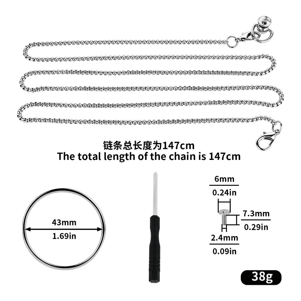 LEZEE Metal Flat Chastity Cage With Long Pull Chain Cock Ring BDSM Male Penis Cages Device Leash Chain BDSM Urethra Penis Rings