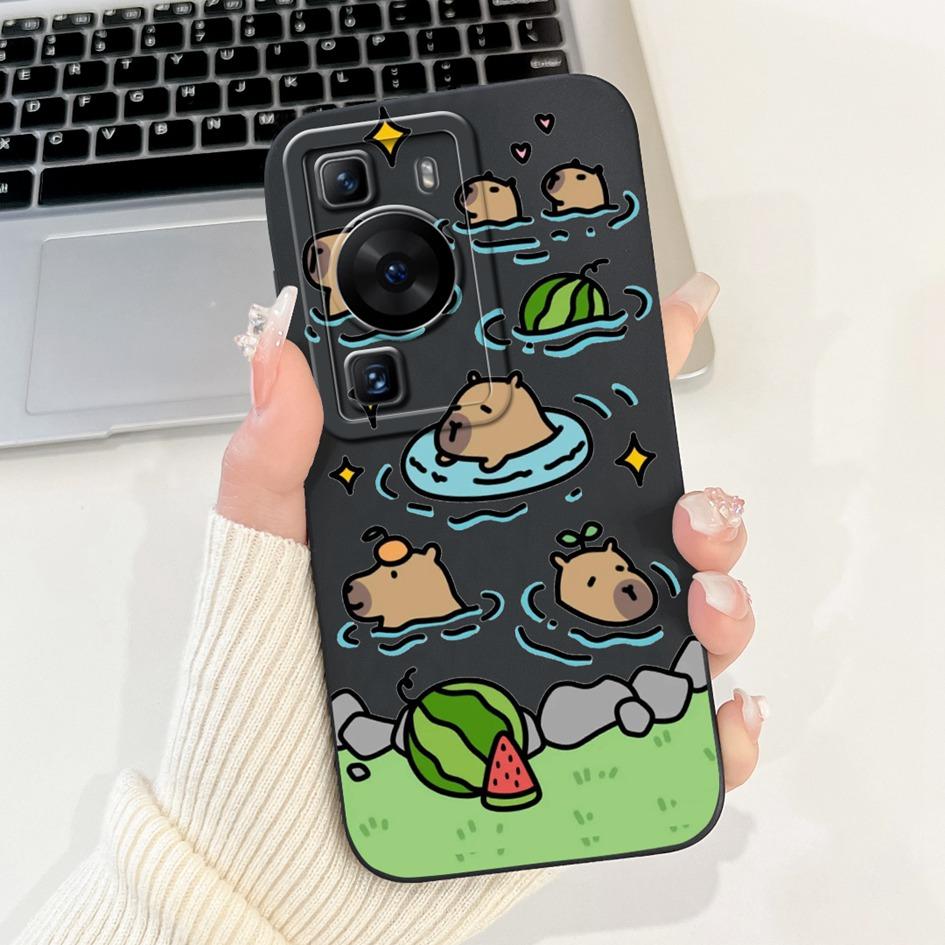 Чехол для Huawei P60 Pro MNA-LX9 Чехол Милый Мультяшный Кролик Панда Мягкий Жидкий Силикон Защитный Чехол Для HuaweiP60 P60 Art Capa