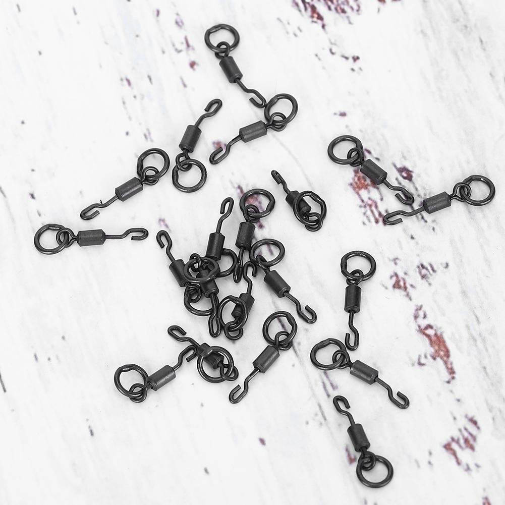 60 шт. универсальный вращающийся вращающийся соединитель с одним крючком, быстрая смена снастей для ловли карпа, аксессуары