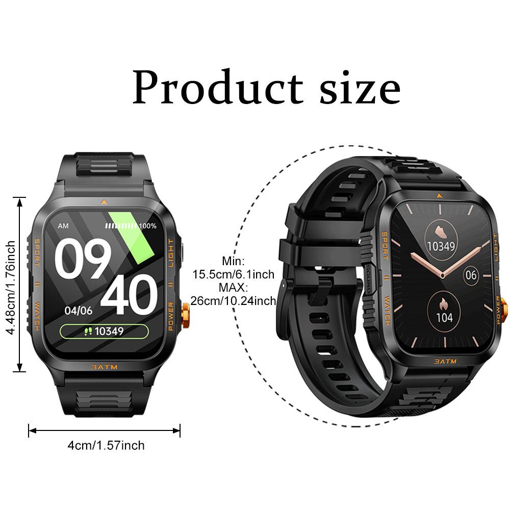 Умные часы, QTLLBT, спортивные часы на открытом воздухе, поддержка беспроводных звонков, удаленная съемка фотографий и управление музыкой, отслеживание более 100 спортивных режимов, мужской подарок