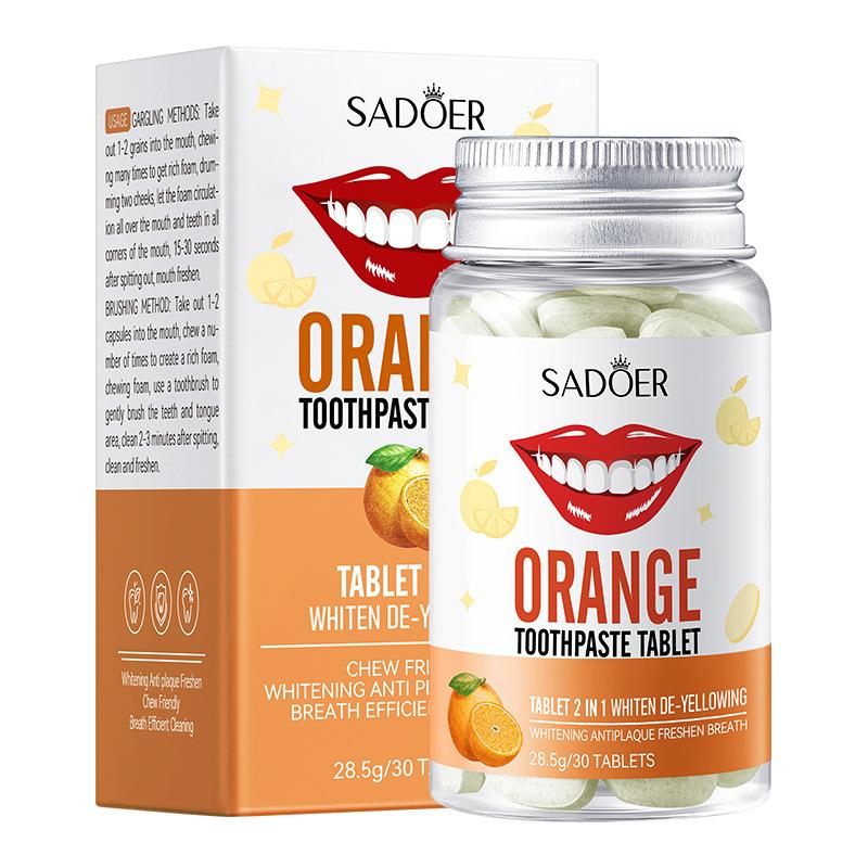 Probiotic Whitening Toothpaste Tablets Natural Teeth Cleaning Stain Removal Oral Care 28.5g/30 Tablets