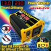 Voltage Transformer Car Adapter LED Display Car Inverter Dual USB Charger Converter Lightweight Auto Accessories