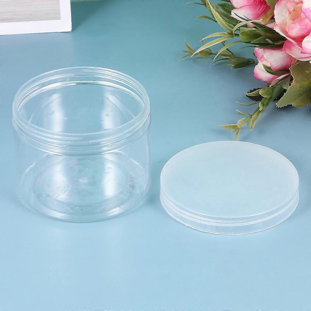 Empty Cosmetic Dispenser Plastic Makeup Jars for Storage Use 8Pcs Transparent
