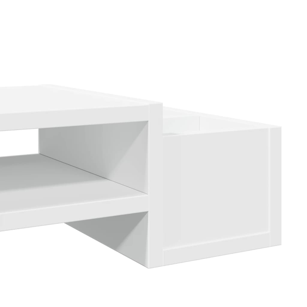 Monitor Stand with Storage Space White 100 x 27 x 15 cm Wood Based Material