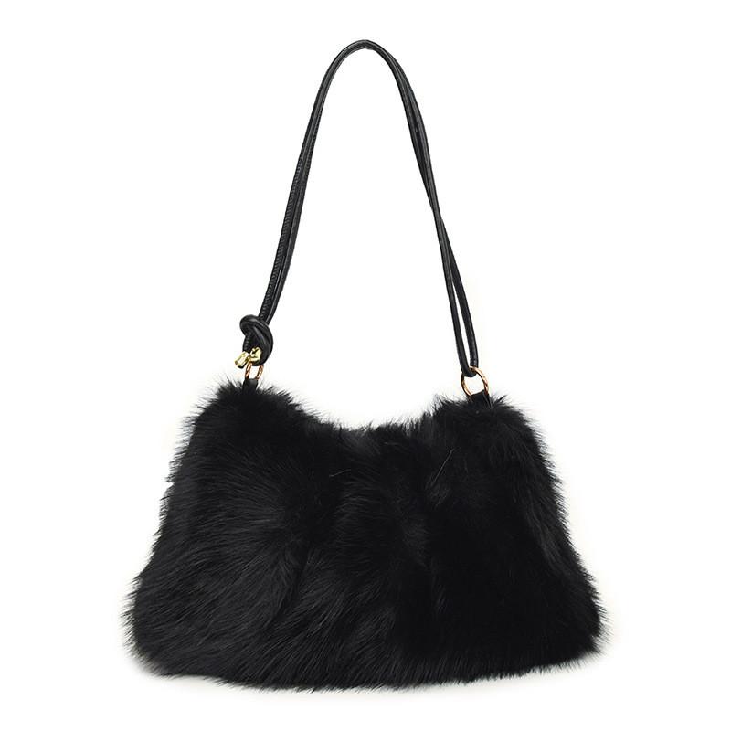 Plush Faux Fur Tote Bag For Daily Use With Soft Texture And Stylish Design
