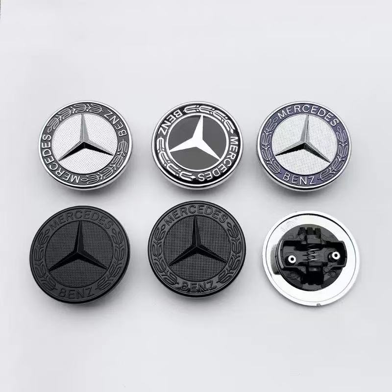 1pc 57mm car front hood modification parts replacement badge suitable for Mercedes Benz C200 C260 E200 E260 E300L W211 W212