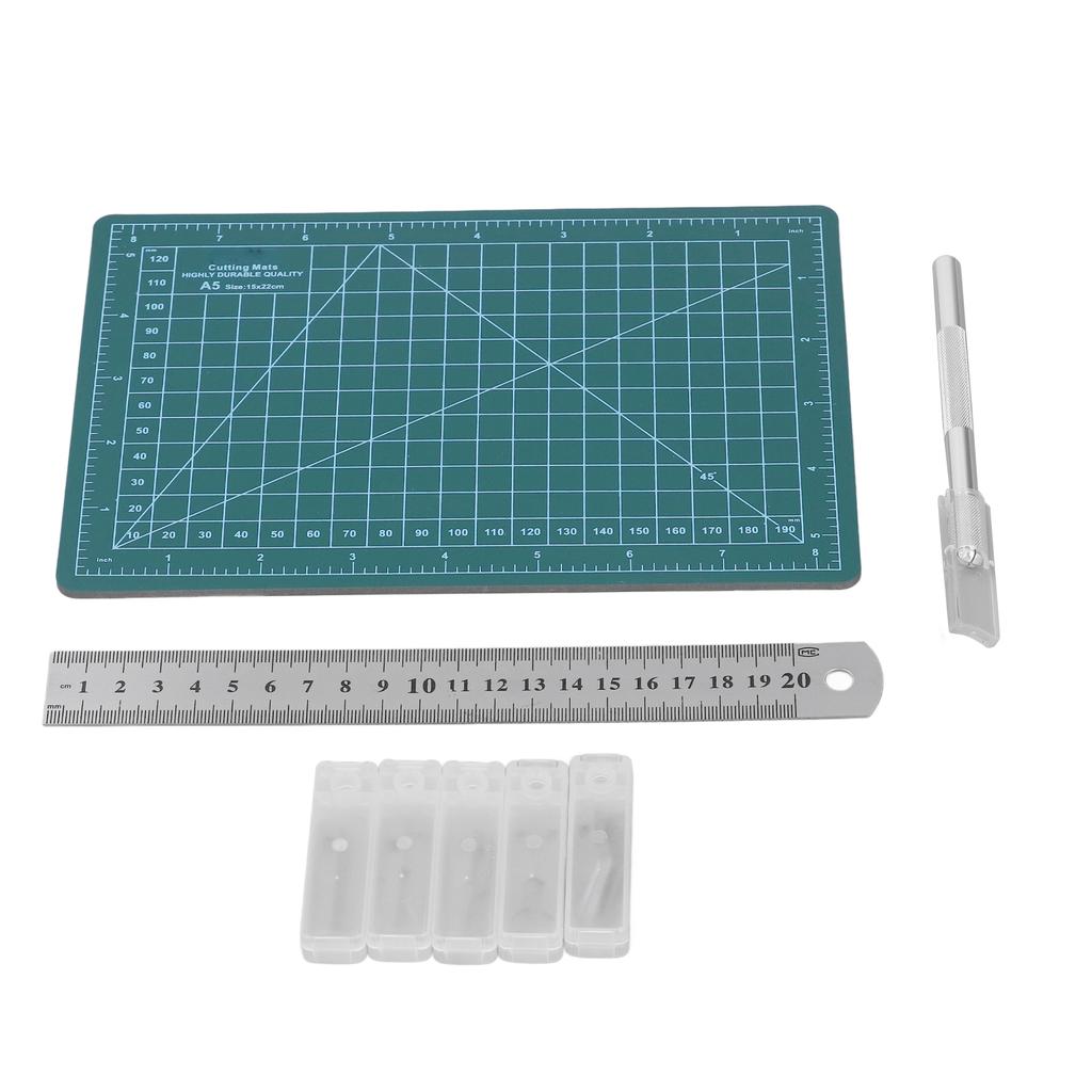 Коврик для резки ткани A5 15x22 см прочный пластиковый точный дюймовый мм масштаб швейный коврик для резки с ножом
