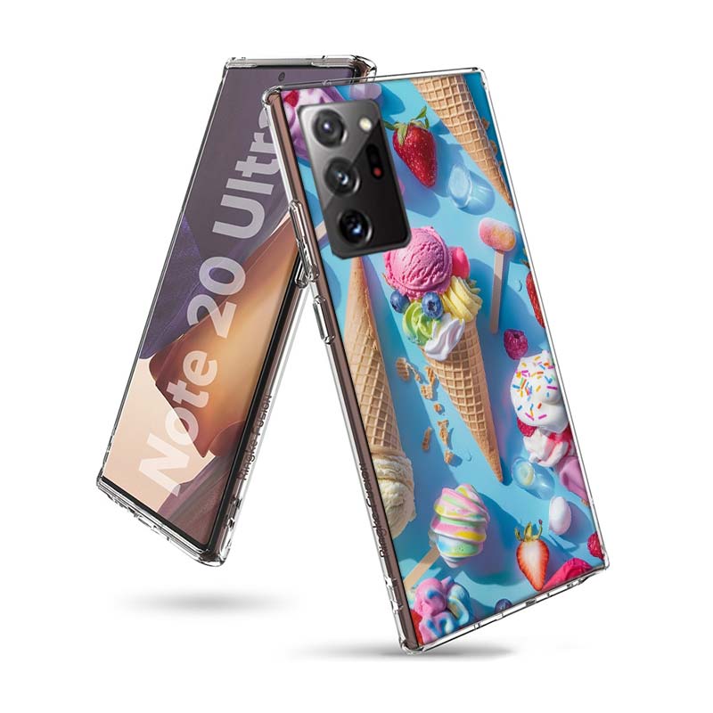 Colorful Ice Cream and Popsicles Phone Case for Samsung A55 A35 A25 A15 A07 A05S A16 A17 A26 A36 A37 A56 A57 Galaxy Note 20 10 A