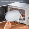 Крышка от брызг в микроволновой печи с ручкой, защитная крышка для пищевых продуктов, устойчивая к насекомым, нагревательная крышка, штабелируемая