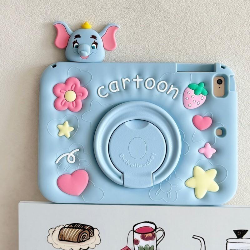 Cute Cartoons 3D Tablet Case For ipad 12th/11/10 Air 8 Mini 6/7 Pro 11 and Redmi Pad2 SE Pad 2 Pro 12.1inch Xiaomi Pad 8/7/6/5pro Kids Silicone Cover