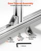 VEVOR 12PCS 2020 Aluminum Extrusion Profile, 78.74 Inch 2000 mm, T Slot European Standard Anodized Linear Rail, High-Strength Extruded Aluminum Rail