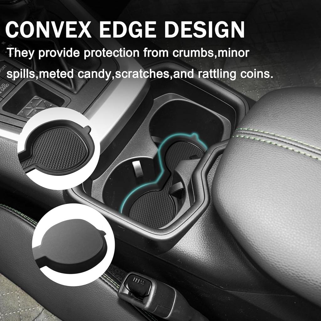 SENSHINE 3D Cup Holder Erts For Toyota Rav4 Accessories 2025 2024 Silicone Cup Coaster Mat Center Console Liner Protector Pad For Toyota Rav4