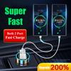 Usb Car Charger 240w 2 Port Super Fast Charging Adapter For Huawei Oneplus Oppo Samsung Xiaomi Iphone 14 Pro Max Plus 13 12 11