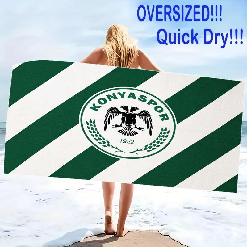 Konyaspor Print Beach Towel, Large Soft Quick Dry Towel for Beach Camping Swimming