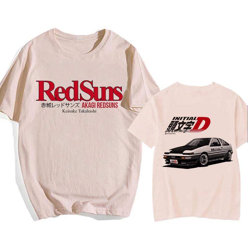 Redsuns Мультяшные Готические Топы Японское Аниме Initial D Европейский Размер Футболка AE86 Забавная Харадзюку Манга Футболка Мужская Графическая Футболка Мужская