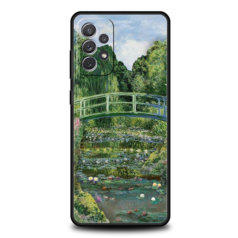 Чехол для телефона с картиной Клода Моне для Samsung Galaxy A17 A07 A55 A35 A25 A15 A05 A33 5G A31 A23 A21s A13 A41 A73 A53 A51 A71 A03