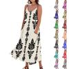 Женское летнее платье, повседневные свободные длинные пляжные платья для отдыха