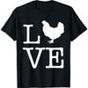 Chicken Love T Shirt Funny Graphic Tee Farm Animal Lover Casual Top