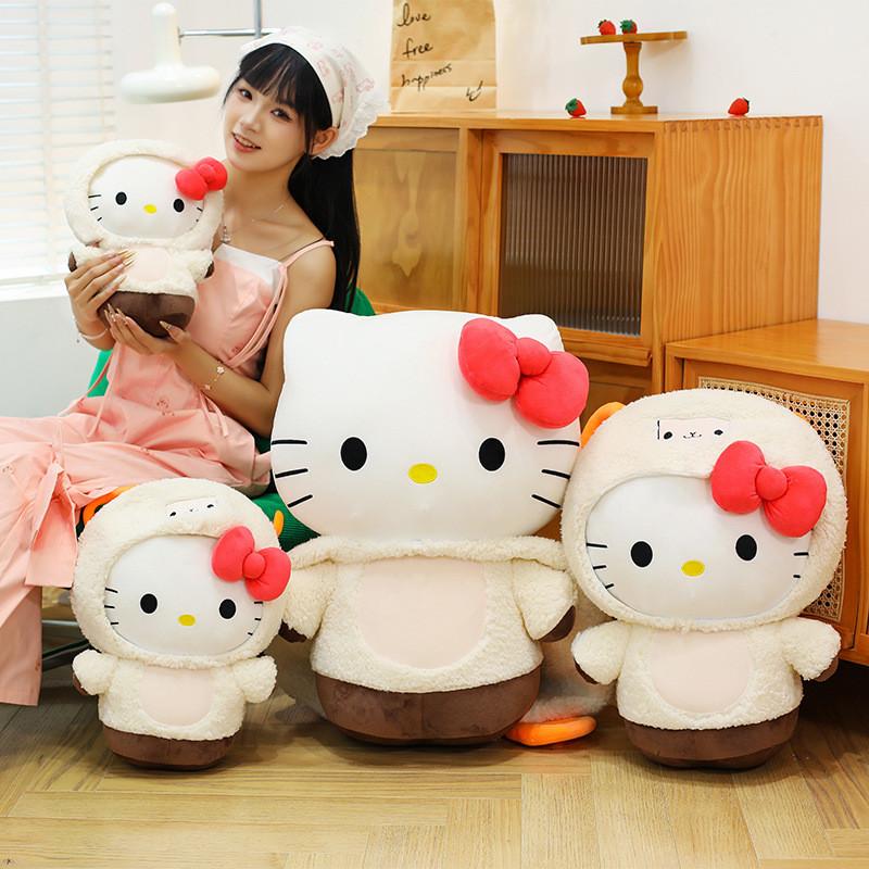 Плюшевая кукла Hello Kitty с наполнителем из полипропиленового хлопка для девочек, детей и коллекционеров