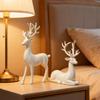 2 шт. Статуэтка оленя Рождественский олень Арт-фигурка Нордическая поделка Домашнее украшение Настольное украшение Праздничные подарки