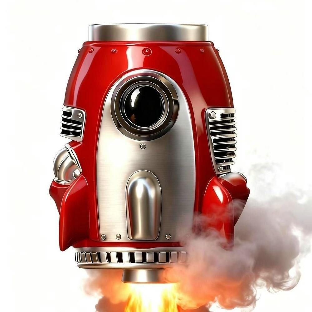 Creative Rocket Coffee Cup 3D Spacecraft Design Drinking Cup Unique Water Cup Valentine's Day Gift