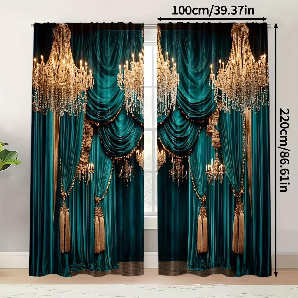 2 штуки Модные шторы с принтом под ложный фон, размер 30*65, для спальни и гостиной, украшение дома, украшение комнаты