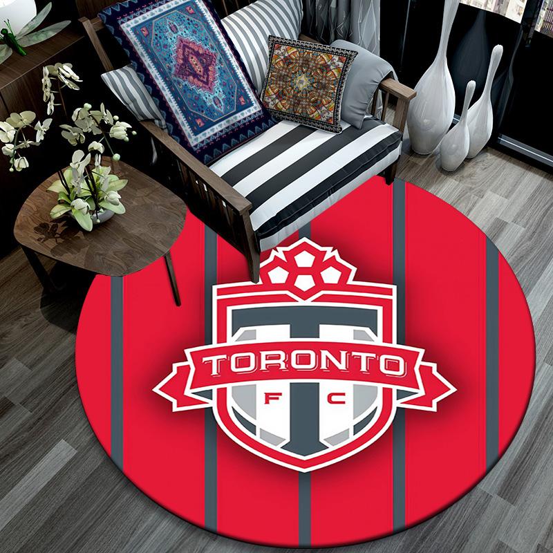 Круглый ковер Toronto Football Club, Ковер для гостиной, спальни, дивана, игровой комнаты, Нескользящий коврик для пола