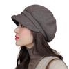 Восьмиугольная Кепка Толстая Защита Головы Портабельный Шикарный Винтажный Зимний Берет для Свиданий EMA