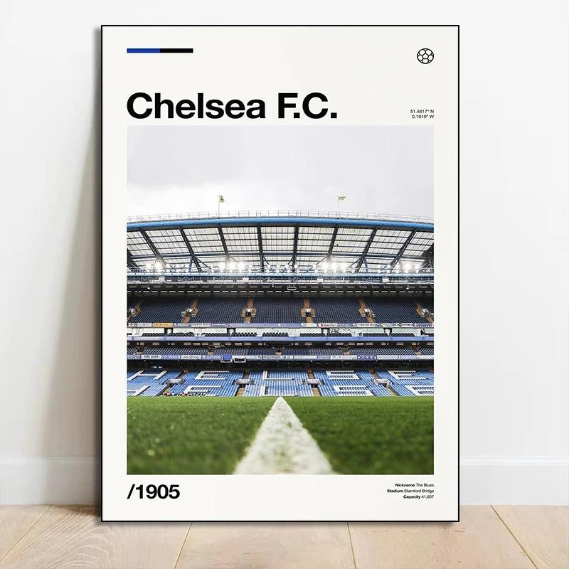 Футбольный плакат Клубы Игровое поле Ливерпуль Постер Печать холста Картины для дома Гостиная Спальня Современный Декор стены комнаты