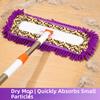 Stainless Steel Pole Flat Mop Retractable Floor Cleaning Tool Water-Absorbing Mop  Household Use