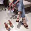 Runway Style Women Sandals Sexy Narrow Band High Heels Office Lady Shoes Summer Wedding Bridal Shoes Gladiator Sandals