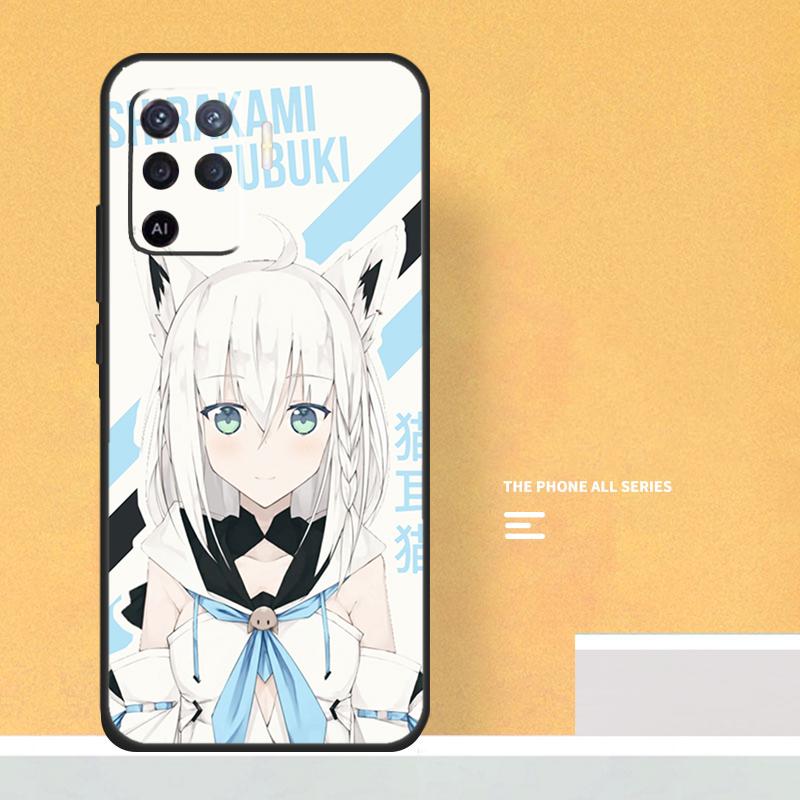 Shirakami Fubuki Hololive Case For Oppo A74 A94 A54 A15 A17 A57 A6 A5 Pro A16 A76 A96 A40 A60 A80 A18 A38 A58 A78 A98
