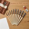 10PCS Multi Size Tips Nylon Fiber Painting Brushes Artist Painting Tool Set  Oil Painting