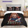 Horror Icon Three-piece set (1 * duvet cover + 2 * pillowcase, without core) 2D Flat Duvet cover and pillowcase Bedding set Christmas birthday gift