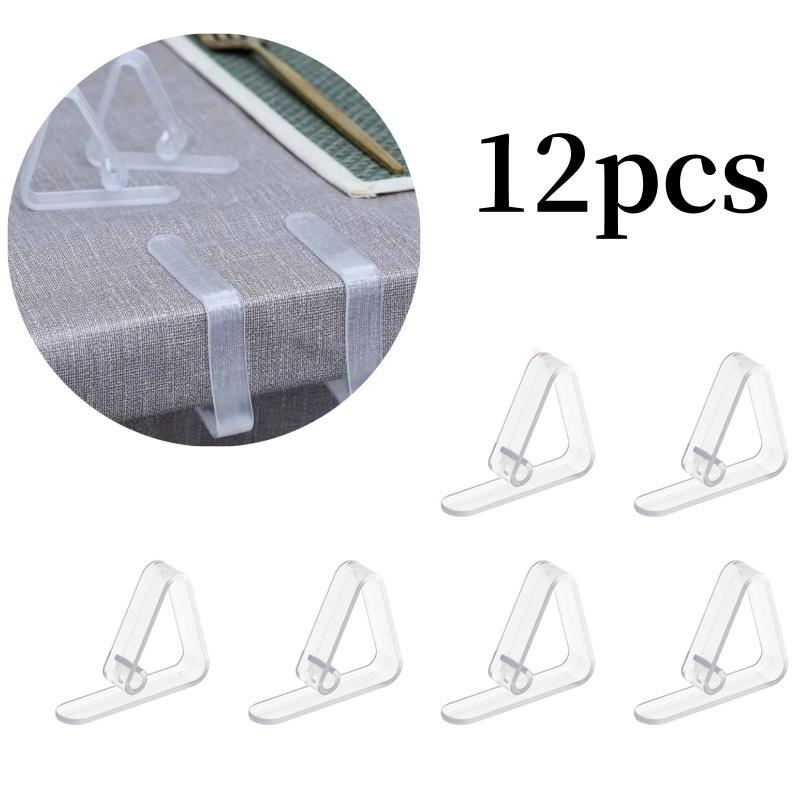 6/12/24 шт. Пластиковые зажимы для скатертей, прозрачные, высокоэластичные, ветрозащитные зажимы для скатертей для дома, улицы, пикника, вечеринки, принадлежностей