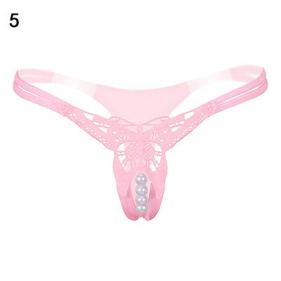 Горячее сексуальное нижнее белье из искусственного жемчуга, массажное нижнее белье с открытой промежностью, женские стринги