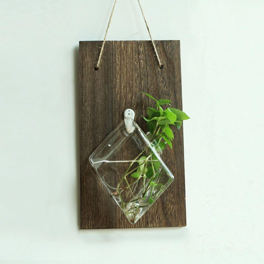 Vintage Wall Mount Glass Vase Creative Plant Flower Pots Aquarium Hydroponic Container Hotel