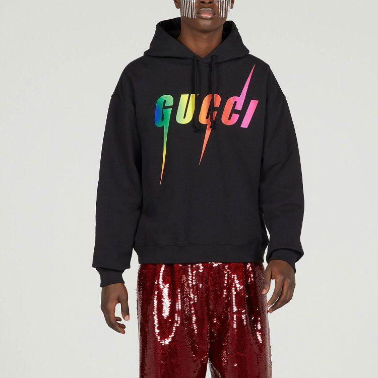 Gucci Толстовки Мужские Черные С Капюшоном Несъемный Умеренный 700120-XJFL9-1152