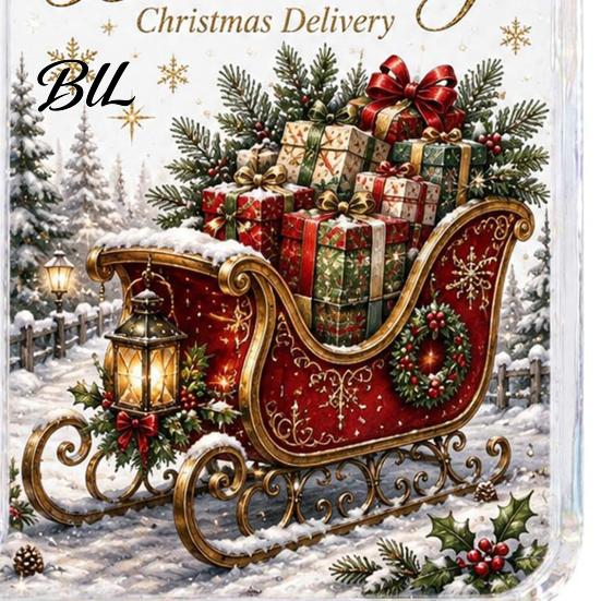 Unique Christmas Money Ornament Retro Cash Holder Pendant, Tree Decoration, Transparent Acrylic Holiday Gift Pendant Hanging with Card Slot