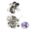 100 Set Pin Back Button Parts Blank Smoothing Metal Durable Clip Button Making Supplies for Badge Craft DIY 56MM