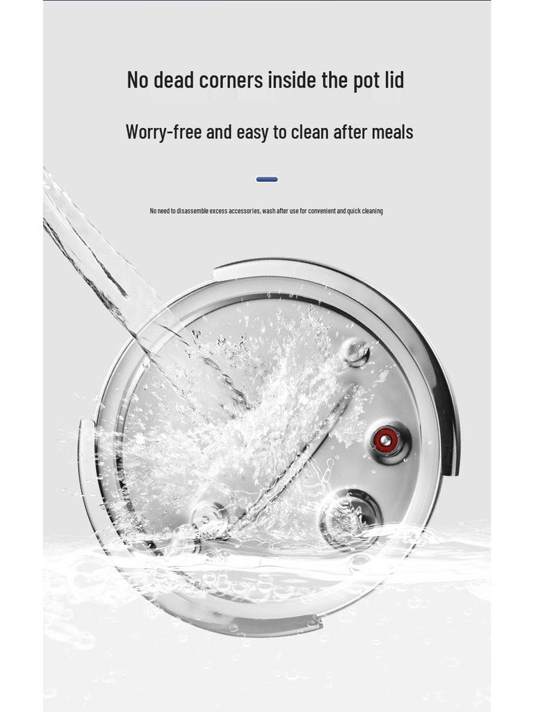 304 Трехслойная сталь Толстая скороварка - Большая вместимость, Взрывобезопасная конструкция для газовой и индукционной готовки