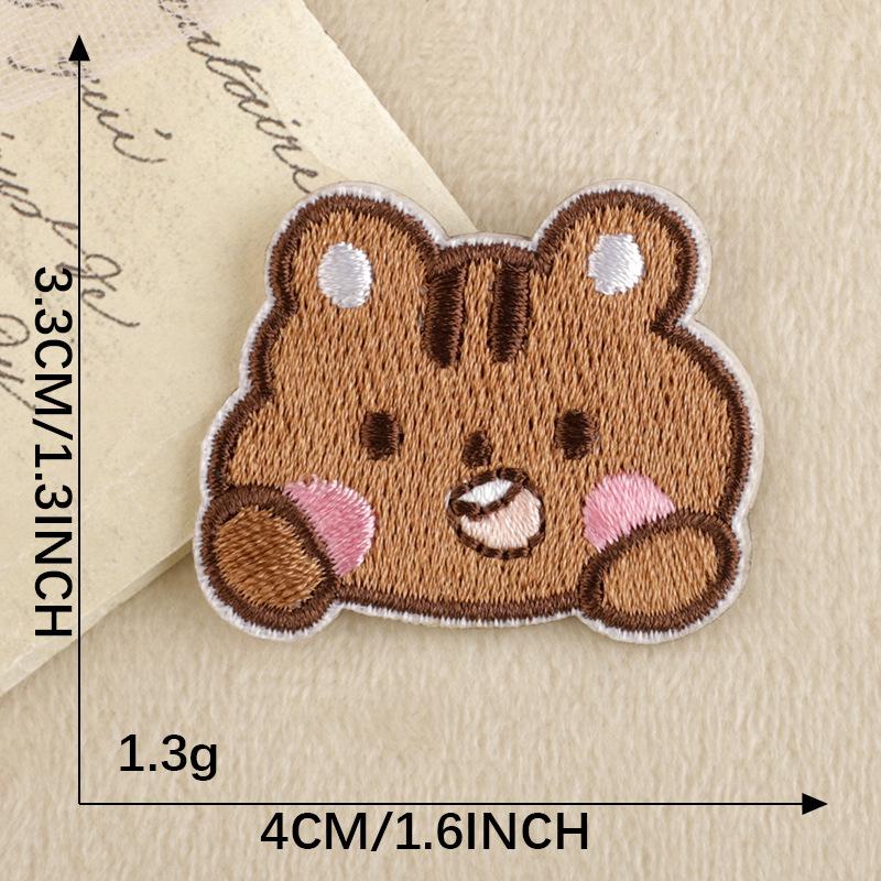 Корея Нашивка Мультяшное Животное Вышивка Самоклеящийся Патч для DIY Одежды и Аксессуаров